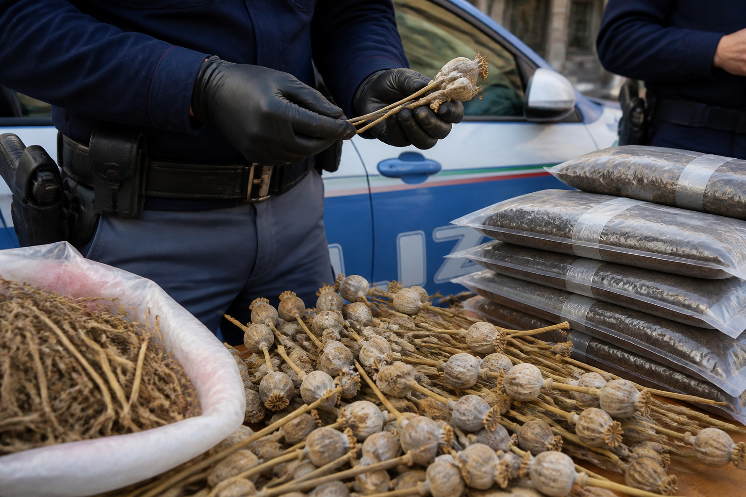 Casalbuttano, 295 bulbi di papavero da oppio nel trolley
