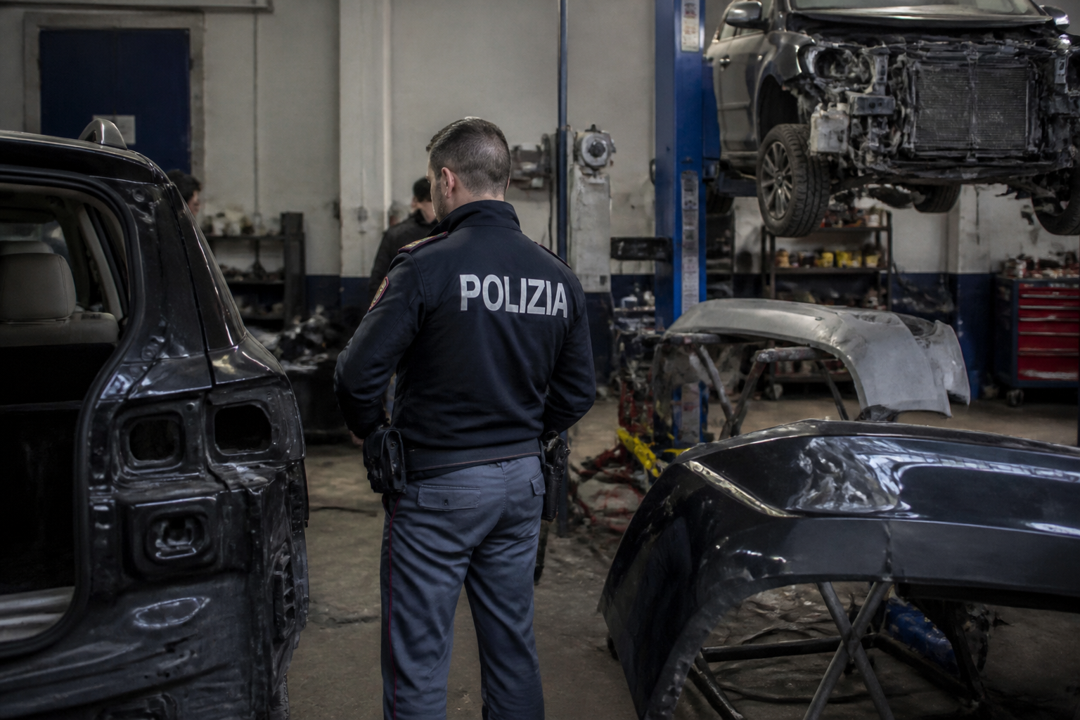 Roma, officina abusiva smonta auto rubate: 5 arresti