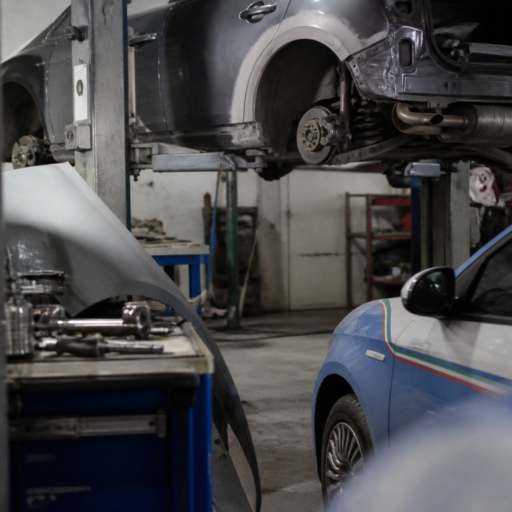 Roma, officina abusiva smonta auto rubate: 5 arresti